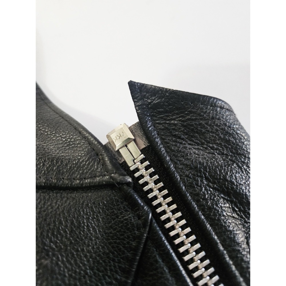 Vintage Harley Davidson Women's Black Leather Motorcycle Riding Chaps Size Small - Picture 7 of 13